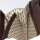 SAINT LAURENT Shoulder Bag Leather Brown Gold Auth 186801A-20