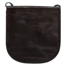 SAINT LAURENT Shoulder Bag Leather Brown Gold Auth 186801A-3