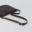 SAINT LAURENT Shoulder Bag Leather Brown Gold Auth 186801A-7