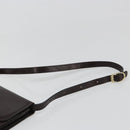SAINT LAURENT Shoulder Bag Leather Brown Gold Auth 186801A-8