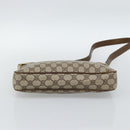 GUCCI GG Supreme Web Sherry Line Shoulder Bag PVC Beige Gold Auth 186802-9