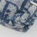 Christian Dior Trotter Canvas Hand Bag Pile Blue Auth 186803-12