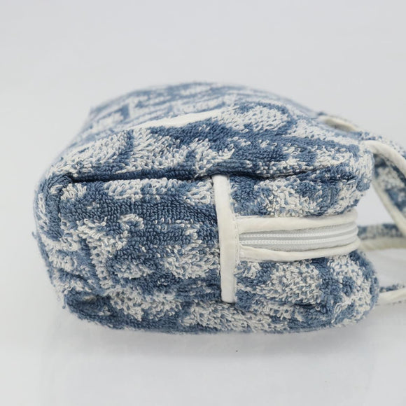 Christian Dior Trotter Canvas Hand Bag Pile Blue Auth 186803
