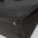 GUCCI Hand Bag Leather Black Gold 131325 Auth 186805A-9