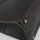 GUCCI Hand Bag Leather Black Gold 131325 Auth 186805A-16