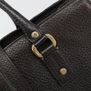 GUCCI Hand Bag Leather Black Gold 131325 Auth 186805A-10