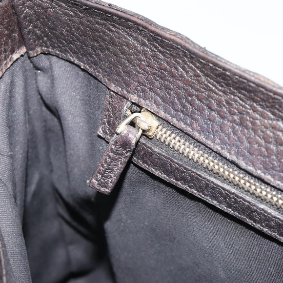 GUCCI Hand Bag Leather Black Gold 131325 Auth 186805A