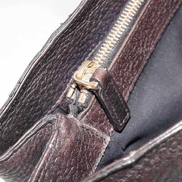 GUCCI Hand Bag Leather Black Gold 131325 Auth 186805A