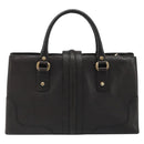 GUCCI Hand Bag Leather Black Gold 131325 Auth 186805A-2