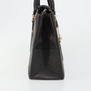GUCCI Hand Bag Leather Black Gold 131325 Auth 186805A-4
