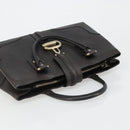 GUCCI Hand Bag Leather Black Gold 131325 Auth 186805A-6
