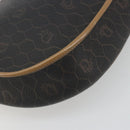 Christian Dior Honeycomb Canvas Shoulder Bag PVC Black Gold Auth 186807-13