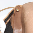 Christian Dior Honeycomb Canvas Shoulder Bag PVC Black Gold Auth 186807-20