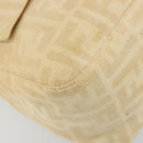 FENDI Zucca Canvas Mamma Baguette Shoulder Bag Beige Silver Auth 186809A-11
