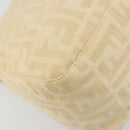 FENDI Zucca Canvas Mamma Baguette Shoulder Bag Beige Silver Auth 186809A-13