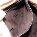 FENDI Zucca Canvas Mamma Baguette Shoulder Bag Beige Silver Auth 186809A-25