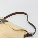FENDI Zucca Canvas Mamma Baguette Shoulder Bag Beige Silver Auth 186809A-8