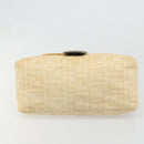 FENDI Zucca Canvas Mamma Baguette Shoulder Bag Beige Silver Auth 186809A-9