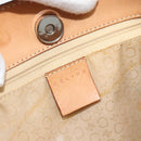 CELINE C Macadam Canvas Shoulder Bag Navy Silver Auth 186810A-14