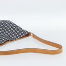 CELINE C Macadam Canvas Shoulder Bag Navy Silver Auth 186810A-7