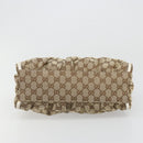 GUCCI GG Canvas Abbey Shoulder Bag Beige Gold 190525 Auth 186811V-5