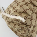 GUCCI GG Canvas Abbey Shoulder Bag Beige Gold 190525 Auth 186811V-15