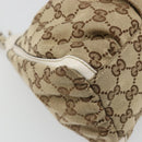 GUCCI GG Canvas Abbey Shoulder Bag Beige Gold 190525 Auth 186811V-17