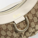 GUCCI GG Canvas Abbey Shoulder Bag Beige Gold 190525 Auth 186811V-18