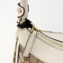GUCCI GG Canvas Abbey Shoulder Bag Beige Gold 190525 Auth 186811V-19