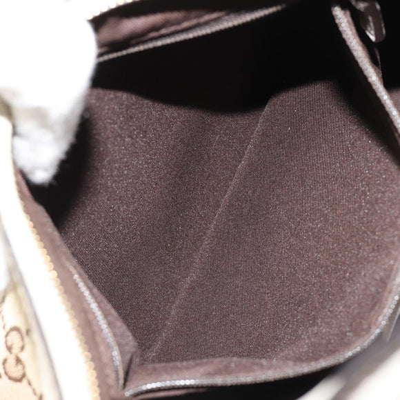 GUCCI GG Canvas Abbey Shoulder Bag Beige Gold 190525 Auth 186811V