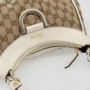 GUCCI GG Canvas Abbey Shoulder Bag Beige Gold 190525 Auth 186811V-6