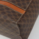 CELINE Macadam Canvas Hand Bag PVC Leather Brown Gold Auth 186813-17