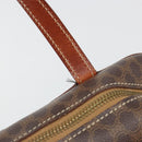CELINE Macadam Canvas Hand Bag PVC Leather Brown Gold Auth 186813-9