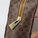 CELINE Macadam Canvas Hand Bag PVC Leather Brown Gold Auth 186813-18
