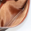 CELINE Macadam Canvas Hand Bag PVC Leather Brown Gold Auth 186813-24