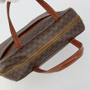 CELINE Macadam Canvas Hand Bag PVC Leather Brown Gold Auth 186813-6