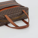 CELINE Macadam Canvas Hand Bag PVC Leather Brown Gold Auth 186813-7