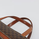 CELINE Macadam Canvas Hand Bag PVC Leather Brown Gold Auth 186813-14