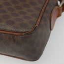 CELINE Macadam Canvas Shoulder Bag PVC Leather Brown Gold Auth 186814-8