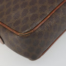 CELINE Macadam Canvas Shoulder Bag PVC Leather Brown Gold Auth 186814-15