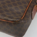 CELINE Macadam Canvas Shoulder Bag PVC Leather Brown Gold Auth 186814-16
