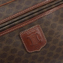 CELINE Macadam Canvas Shoulder Bag PVC Leather Brown Gold Auth 186814-18