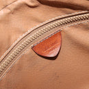 CELINE Macadam Canvas Shoulder Bag PVC Leather Brown Gold Auth 186814-19