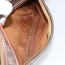 CELINE Macadam Canvas Shoulder Bag PVC Leather Brown Gold Auth 186814-24