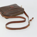 CELINE Macadam Canvas Shoulder Bag PVC Leather Brown Gold Auth 186814-7