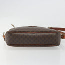 CELINE Macadam Canvas Shoulder Bag PVC Leather Brown Gold Auth 186814-5