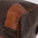 CELINE Macadam Canvas Boston Bag PVC Leather Brown Gold Auth 186815-9
