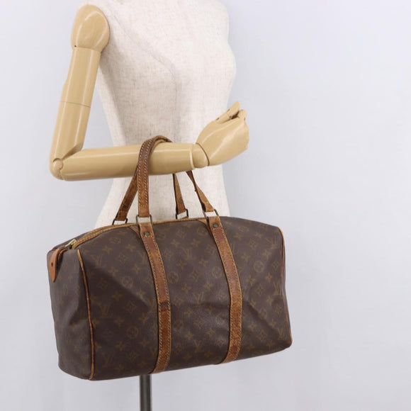 LOUIS VUITTON Monogram Sac Souple 35 Boston Bag M41626 LV Auth 186821
