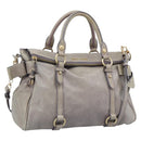 Miu Miu Ribbon Hand Bag Leather 2way Purple Gold Auth 186822V-1