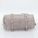 Miu Miu Ribbon Hand Bag Leather 2way Purple Gold Auth 186822V-5